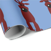 Cartoon Reindeer Cadeaupapier (Rol Hoek)
