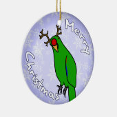 Cartoon Reindeer Eclectus kerstversiering Keramisch Ornament (Rechts)