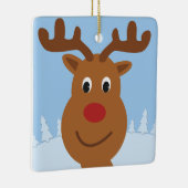 Cartoon Reindeer Keramisch Ornament (Rechts)