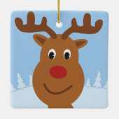 Cartoon Reindeer Keramisch Ornament (Achterkant)