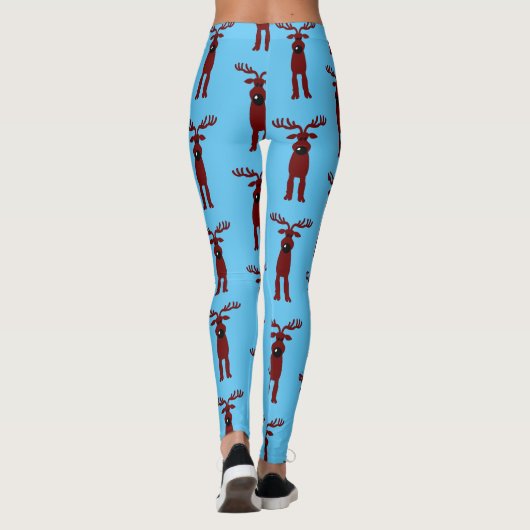 Cartoon Reindeer Leggings (Achterkant)