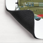 Cartoon retro bomber muismat (Hoek)