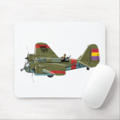 Cartoon retro bomber muismat (Met muis)