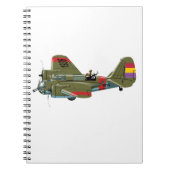 Cartoon retro bomber notitieboek (Voorkant)