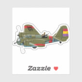 Cartoon retro bomber sticker (Vel)