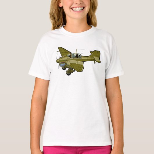 Cartoon retro bomber t-shirt (Voorkant)