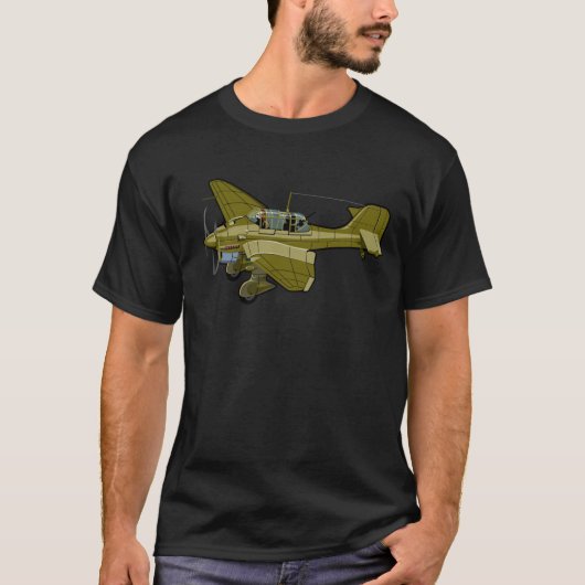 Cartoon retro bomber t-shirt (Voorkant)