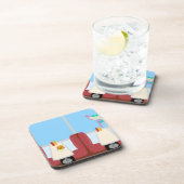 Cartoon Retro Fifties Diner Bier Onderzetter (Rechterzijde)