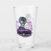 Cartoon retro hete stang glas (Achterkant)