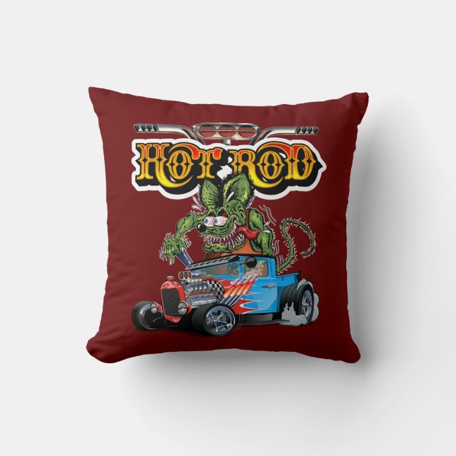 Cartoon retro hete stang kussen (Voorkant)