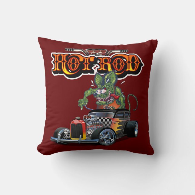 Cartoon retro hete stang kussen (Voorkant)