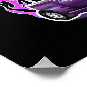 Cartoon retro hete stang poster (Hoek)