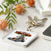 Cartoon retro hete stang sleutelhanger (Zijkant)