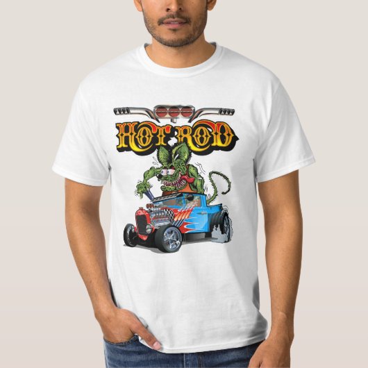 Cartoon retro hete stang t-shirt (Voorkant)