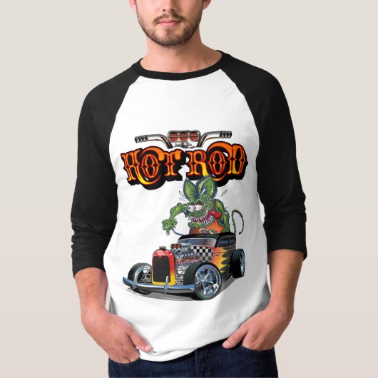 Cartoon retro hete stang t-shirt (Voorkant)
