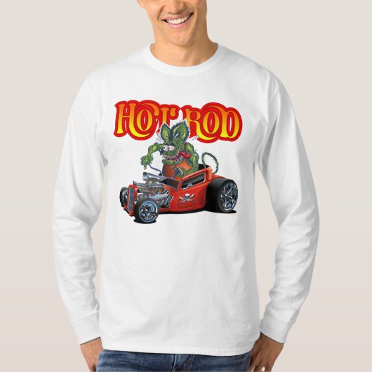 Cartoon retro hete stang t-shirt (Voorkant)