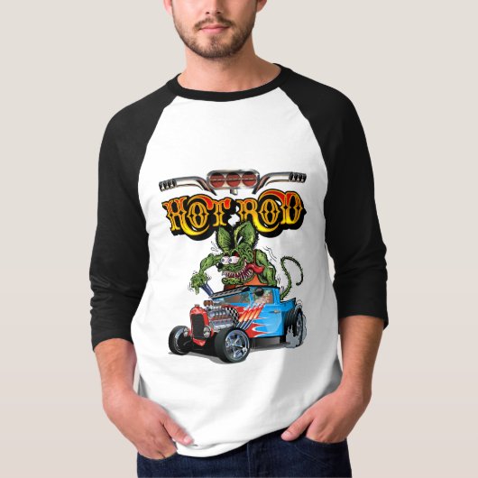 Cartoon retro hete stang t-shirt (Voorkant)