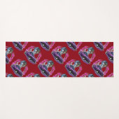 Cartoon retro hete stang yogamat (Voorkant (horizontaal))