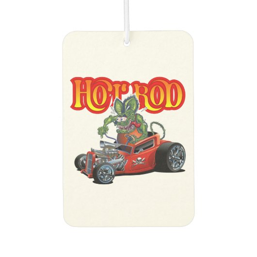 Cartoon retro hot rod luchtverfrisser (Voorkant)