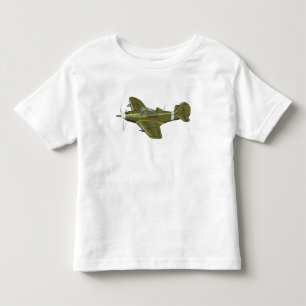 Cartoon retro jachtvliegtuig kinder shirts