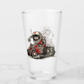 Cartoon retro rattenstaaf glas (Achterkant)
