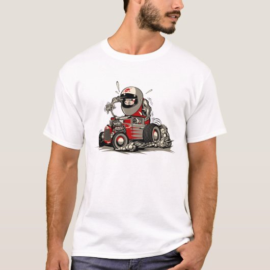 Cartoon retro rattenstaaf t-shirt (Voorkant)