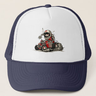 Cartoon retro rattenstaaf trucker pet