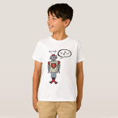 Cartoon Retro Robot Cute Kinder Boy Birthday Party T-shirt (Voorkant volledig)