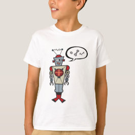Cartoon Retro Robot Cute Kinder Boy Birthday Party T-shirt