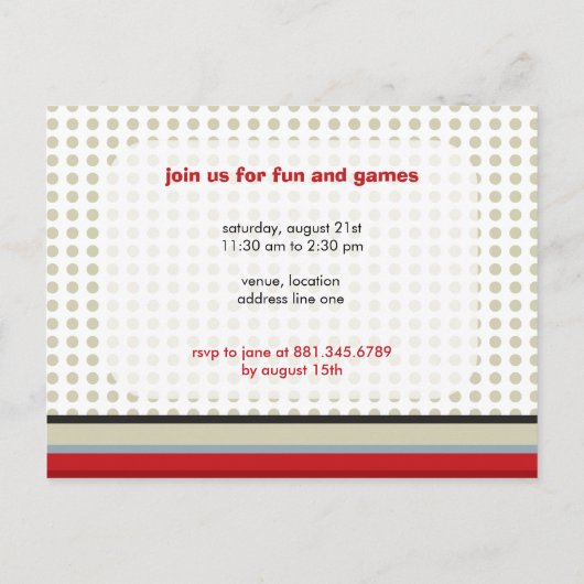 Cartoon Retro Robot Cute Kinder Boy Birthday Party Uitnodiging Briefkaart (Achterkant)