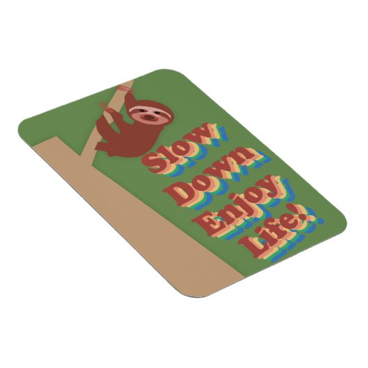 Cartoon Retro Sloth Magneet (Rechterzijde)