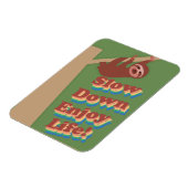 Cartoon Retro Sloth Magneet (Linkerzijde)