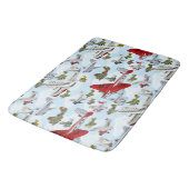 Cartoon retro vliegtuigen badmat (Gekanteld)