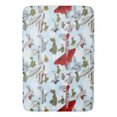 Cartoon retro vliegtuigen badmat (Voorkant Verticaal)