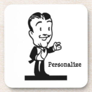 cartoon retro zwarte en witte strips bier onderzetter