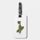 Cartoon retrorevliegtuig bagagelabel (Achterkant verticaal)