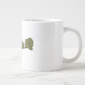 Cartoon retrorevliegtuig grote koffiekop (Rechts)