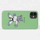 Cartoon rhino kung fu cartoon Case-Mate iPhone case (Achterkant (horizontaal))
