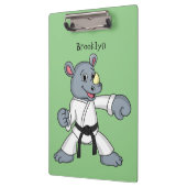 Cartoon rhino kung fu cartoon klembord (Links)
