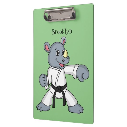 Cartoon rhino kung fu cartoon klembord (Links)