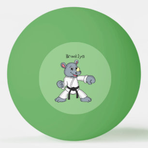 Cartoon rhino kung fu cartoon pingpongbal