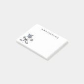 Cartoon rhino kung fu cartoon post-it® notes (Schuin)