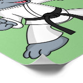 Cartoon rhino kung fu cartoon poster (Hoek)