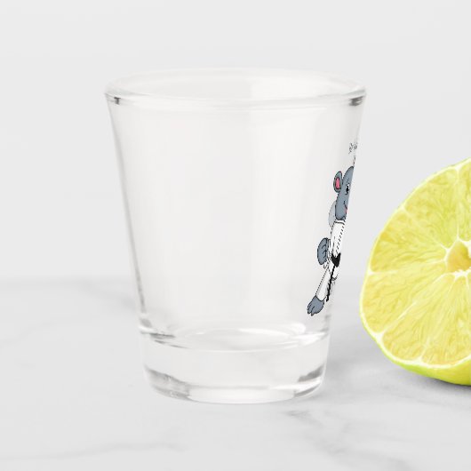 Cartoon rhino kung fu cartoon shot glas (Links)