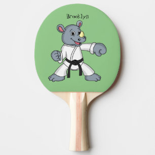 Cartoon rhino kung fu cartoon tafeltennisbatje