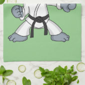 Cartoon rhino kung fu cartoon theedoek (Gevouwen)