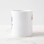 Cartoon Rhino met Umbrella op Mok Unicycle Jumbo (Voorkant)