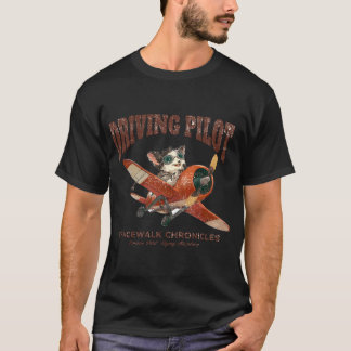 Cartoon Rijden Pilot Vakantie T-shirt