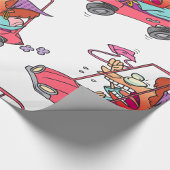 Cartoon Road Rage Woman Cadeaupapier