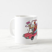 Cartoon Road Rage Woman Koffiemok (Voorkant links)